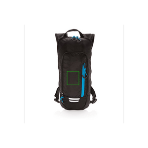 Zaino trekking ribstop Explorer 7L nero - personalizzabile con logo