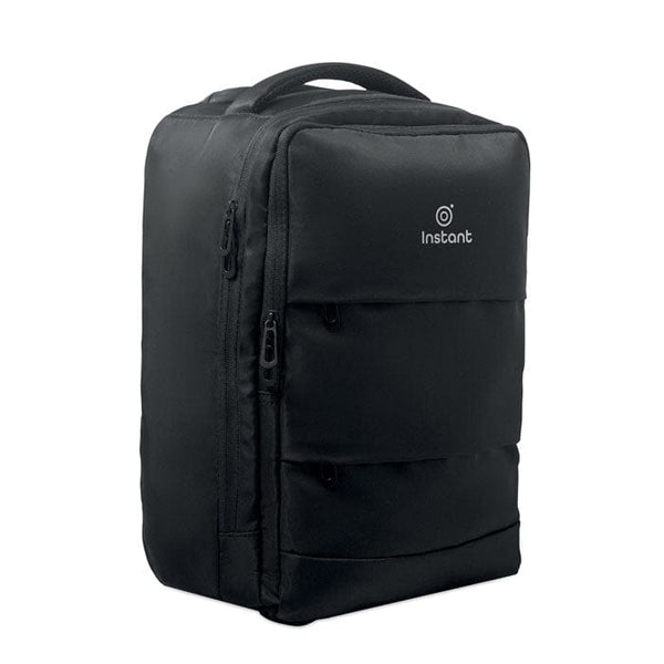 Zaino trolley in RPET 290T Nero - personalizzabile con logo