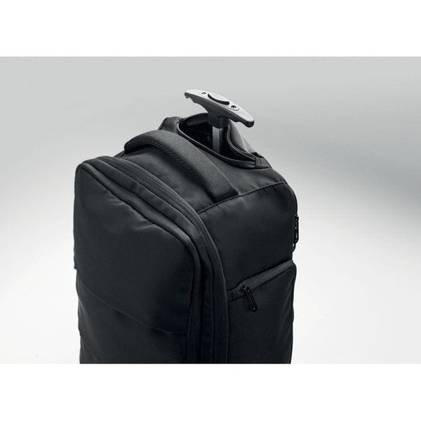 Zaino trolley in RPET 290T Nero - personalizzabile con logo