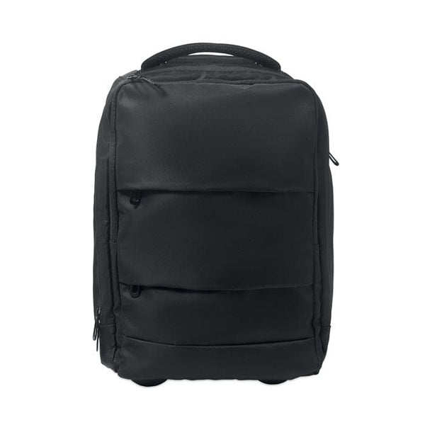 Zaino trolley in RPET 290T Nero - personalizzabile con logo