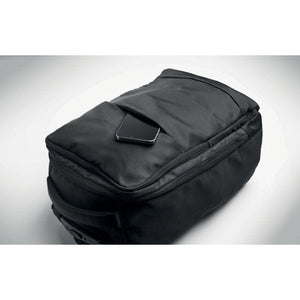 Zaino trolley in RPET 290T Nero - personalizzabile con logo