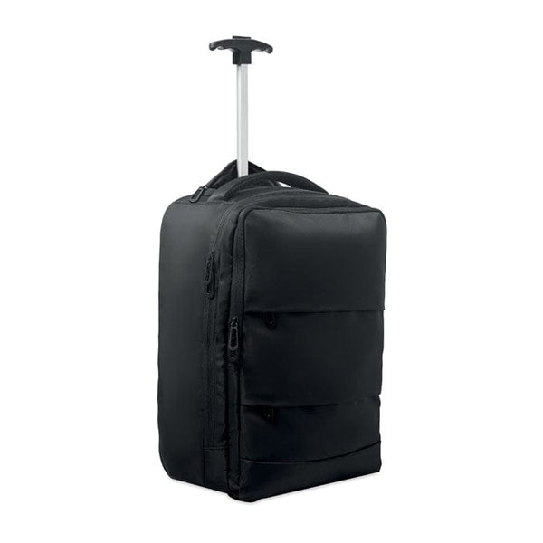Zaino trolley in RPET 290T Nero - personalizzabile con logo