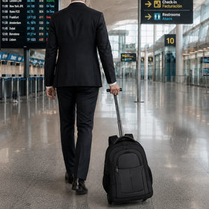 Zaino Trolley Mirel nero - personalizzabile con logo