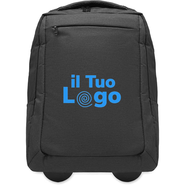 Zaino trolley per laptop da 15 pollici Nero - personalizzabile con logo
