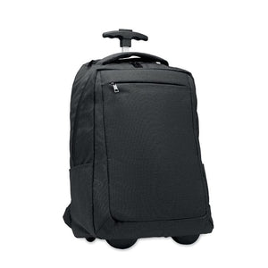 Zaino trolley per laptop da 15 pollici Nero - personalizzabile con logo