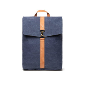 Zaino VINGA Bosler in canvas riciclato GRS blu navy - personalizzabile con logo