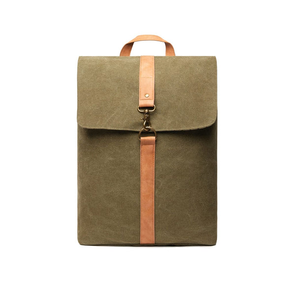 Zaino VINGA Bosler in canvas riciclato GRS verde - personalizzabile con logo