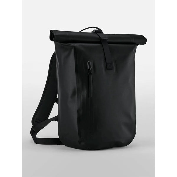 Zaino Waterproof Roll-Top Lite nero - personalizzabile con logo