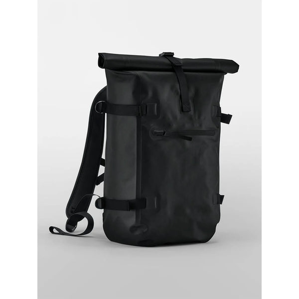 Zaino Waterproof Roll-Top nero - personalizzabile con logo