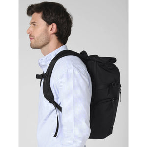Zaino Zürich Roll-Top nero - personalizzabile con logo