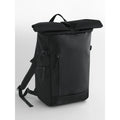 Zaino Zürich Roll-Top nero - personalizzabile con logo