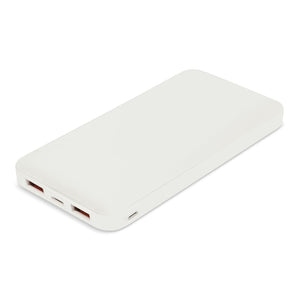 Zenith USB-C Powerbank con Power Delivery R-ABS 10000 mAh Bianco - personalizzabile con logo