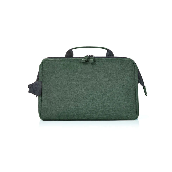 Zipper Bag CIRCLE verde - personalizzabile con logo